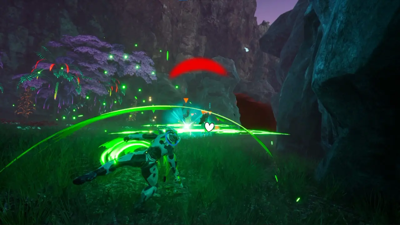 Survival gameplay traversing a dangerous landscape in Luminis